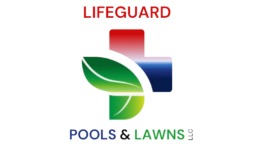 The logo for pools and lawns